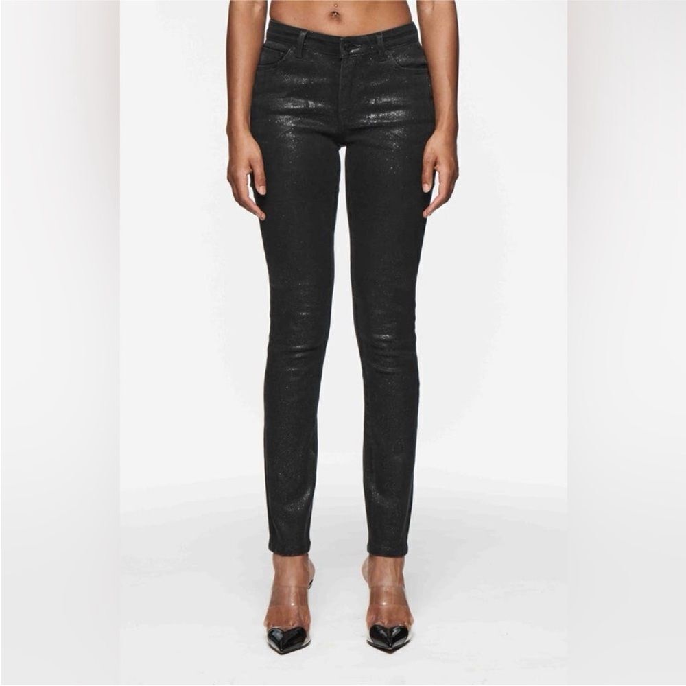 REBECCA MINKOFF | NEW Black Coated Sparkle Skinny Jeans Women’s Size 6 & 8